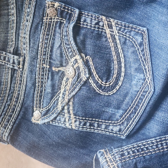 Silver Jeans Women's Dark Blue Boyfriend Jeans - Picture 9 of 13